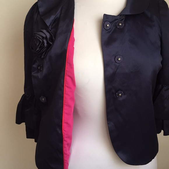 Marc Jacobs Navy Silk blend Blazer size 4 - Picture 7 of 8